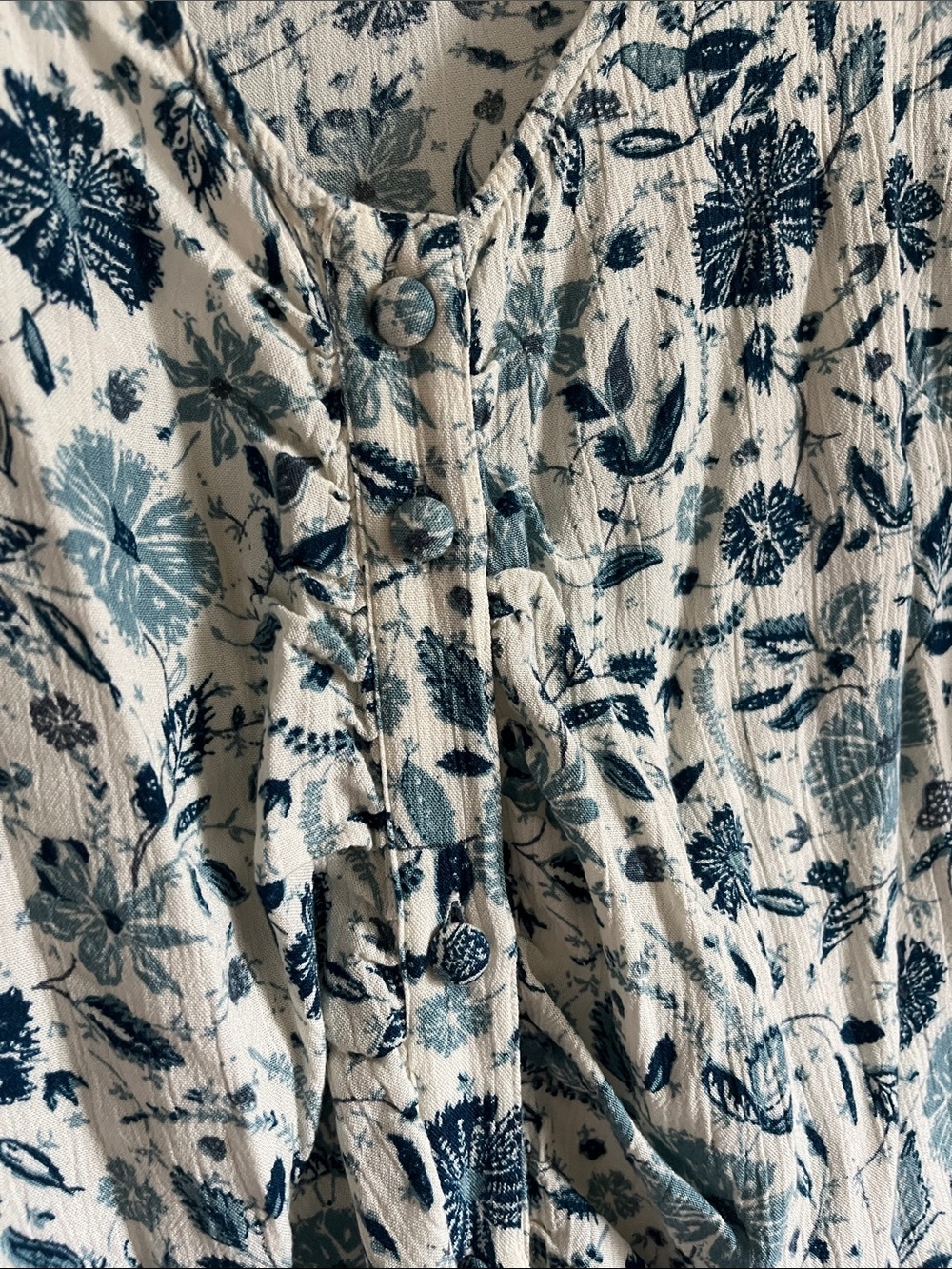 Faherty Sorrento Dreamer Floral Button Front Maxi Dress Size Small Boho Coastal - Picture 4 of 10